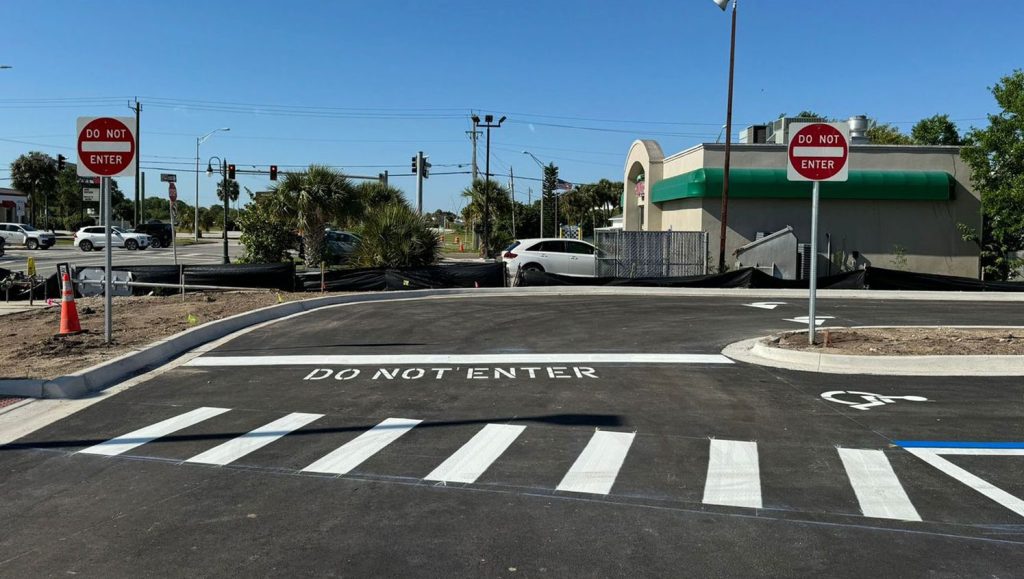 parking lot sign installation in Titusville, FL