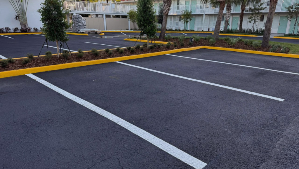 Line Striping Lanes for Legent's Development Site in Melbourne, FL