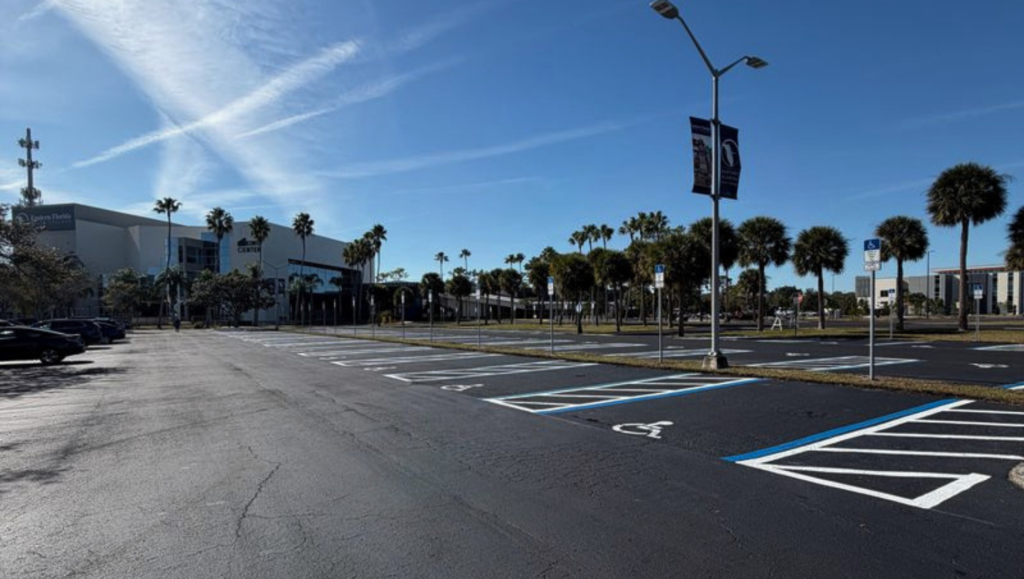 Line Striping Markings for Doug Connor Inc in Melbourne, FL