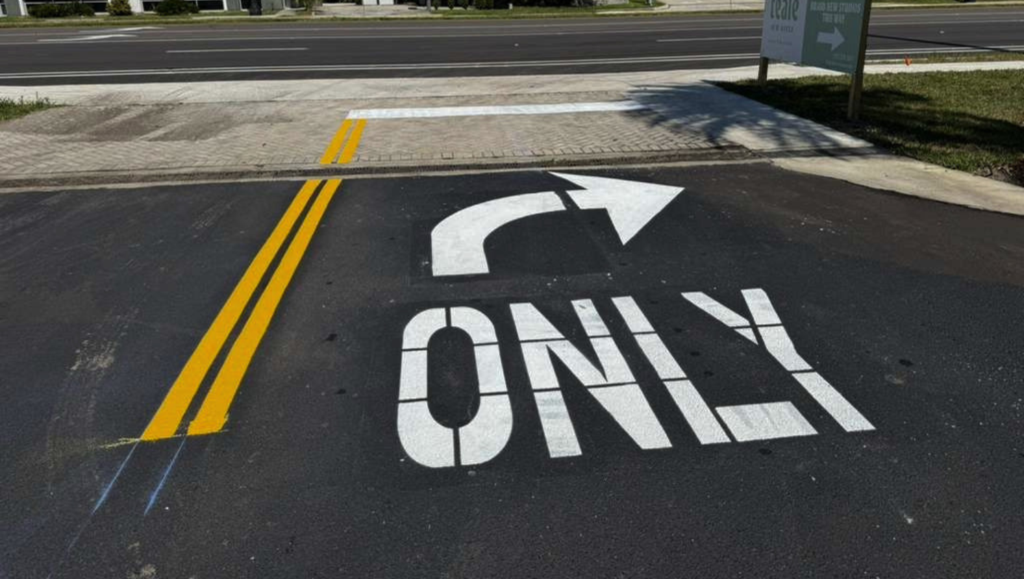 Line Striping Painting for Legent's Development Site in Melbourne, FL