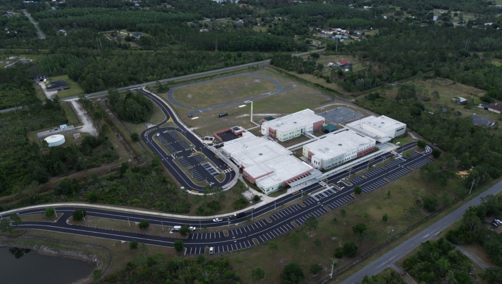 Line Striping Project for Wedgefield School in Orlando, FL