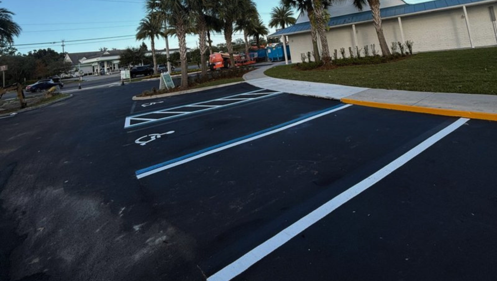 Line Striping Service for Legent's Development Site in Melbourne, FL