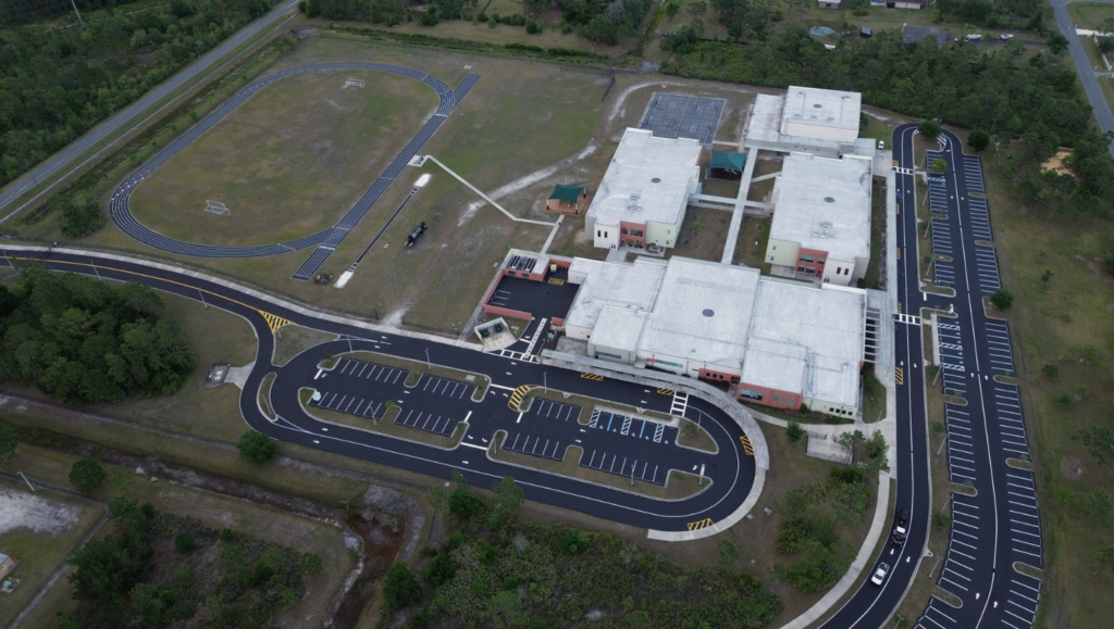 Line Striping for Wedgefield School in Orlando, FL