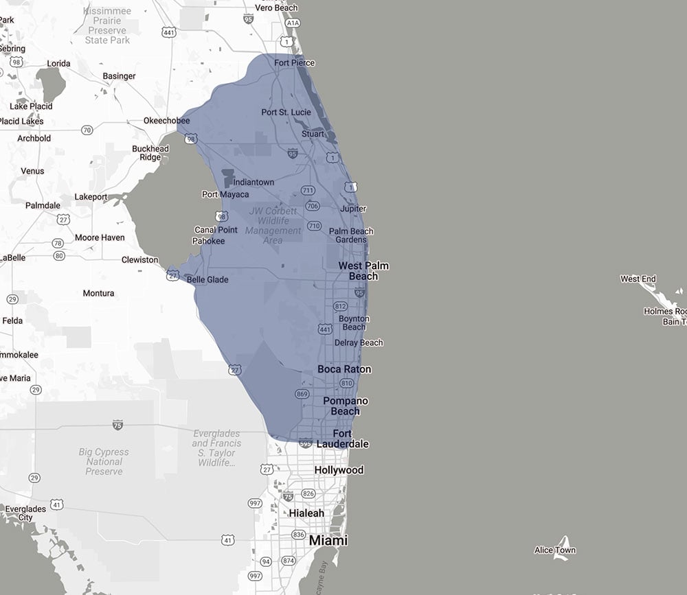 G-GORCE Palm Beach map area