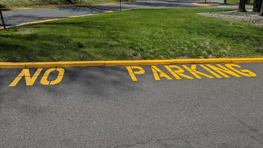 Line Striping for Industrial Park in Bucks County, PA