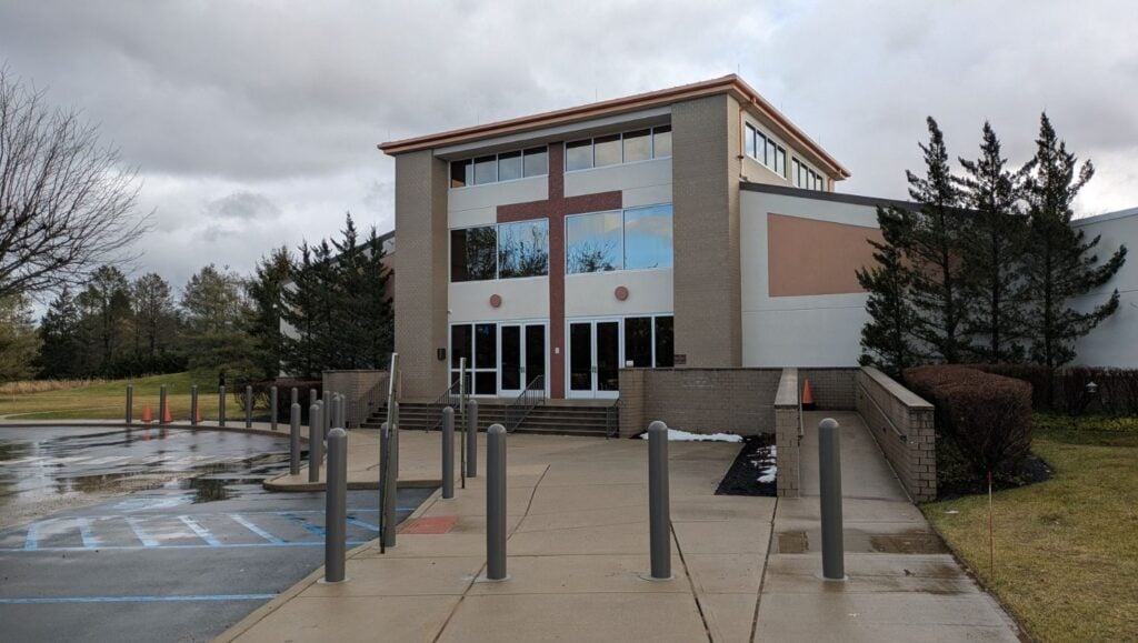 bollards installed for House of Worship parking lot
