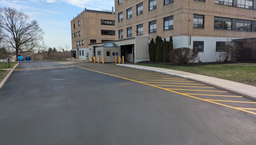 Eastern Regional Research Center parking lot freshly painted