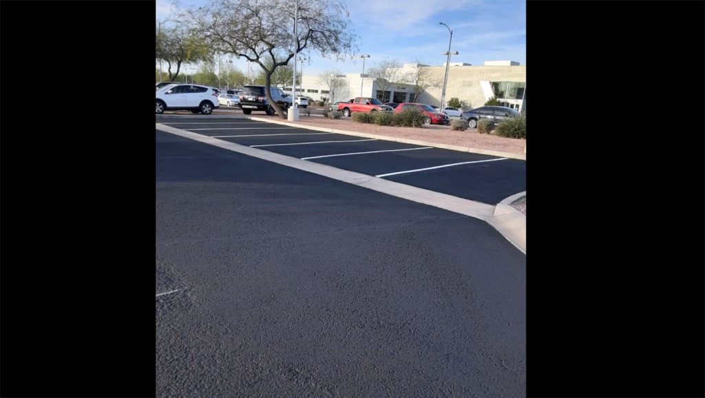 new handicap stalls striped at Peoria Volkswagen