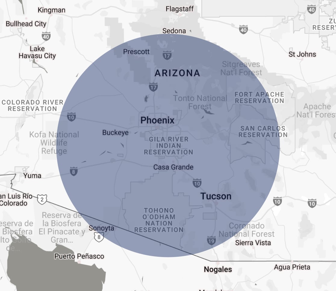 Phoenix Cover Area Map