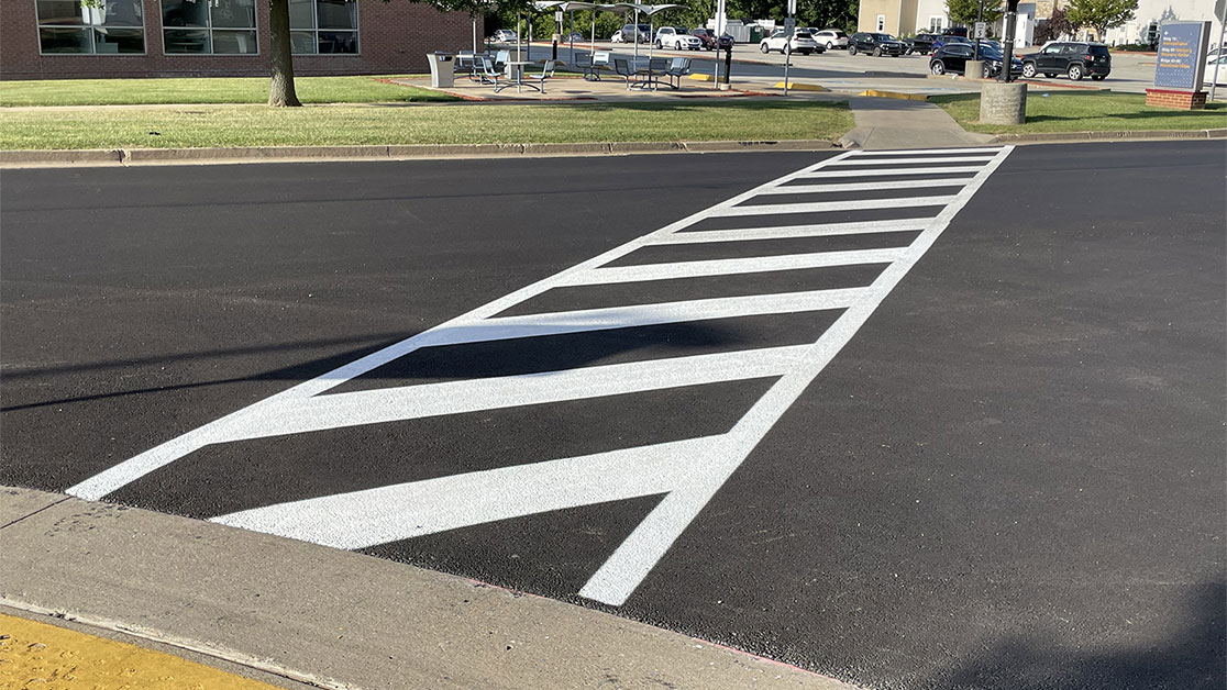 Line Striping for A. Folino Construction in Pittsburgh, PA image