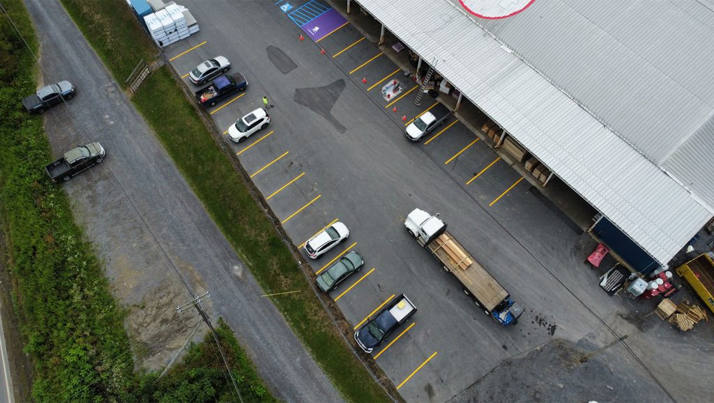 after view of line striping in Cresson, PA