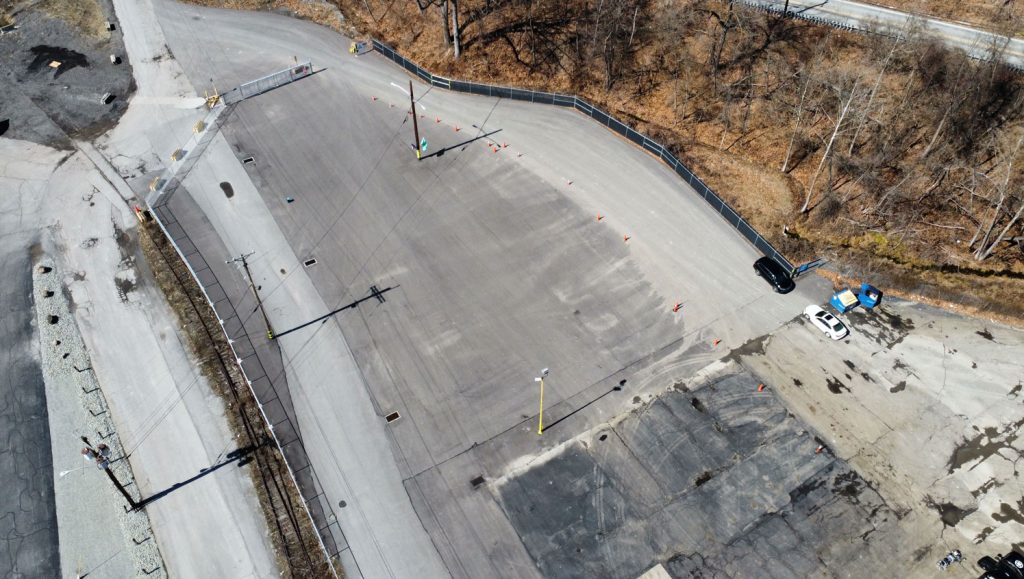 parking lot painting in Carnegie, PA