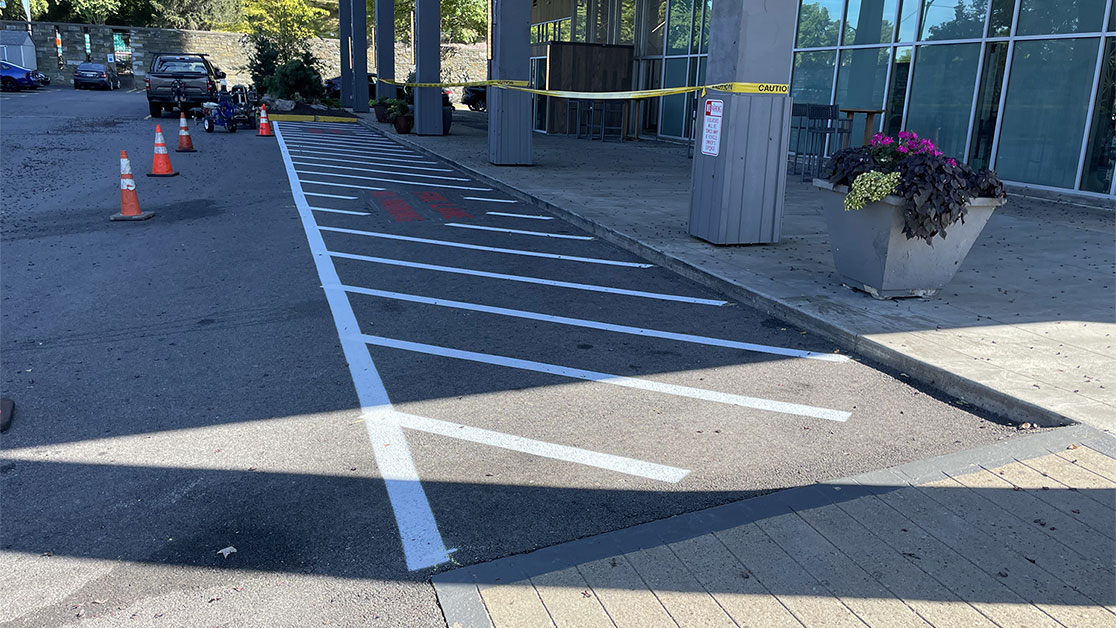Fire Lane Striping for Highland House Tower in Pittsburgh