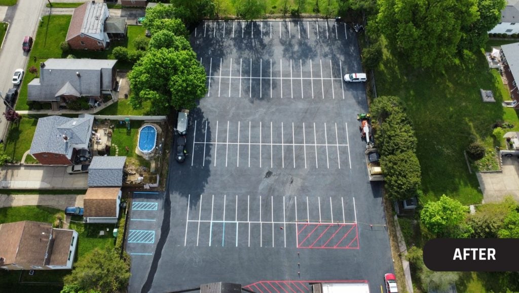 aerial view of Elfinwild Volunteer Fire Department parking lot