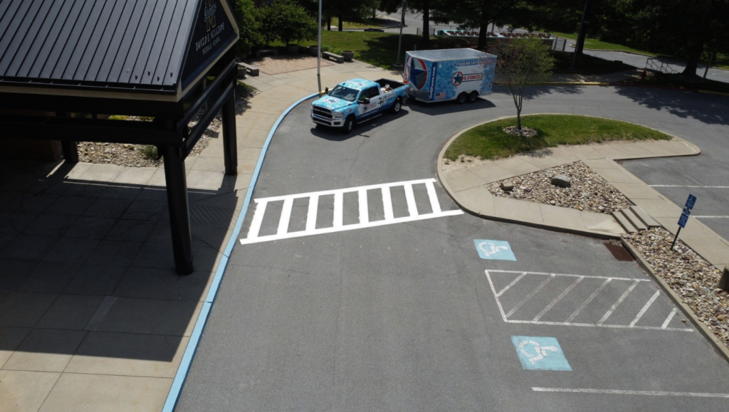 Line Striping for Montour School District in McKees Rocks, PA