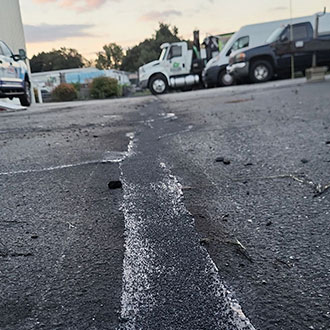 cracksealed asphalt