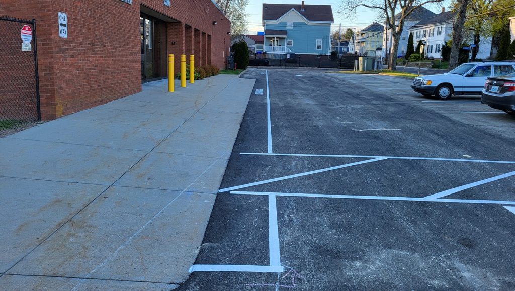 Beausoleil & Sons Paving parking lot before freshly painted lines