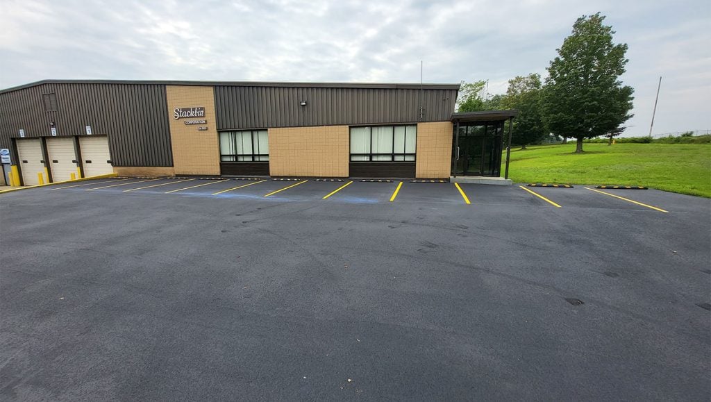 new parking lot layout for lincoln, ri warehouse