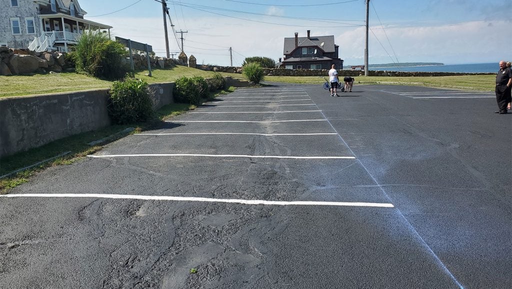 parking lot markings in block island, ri