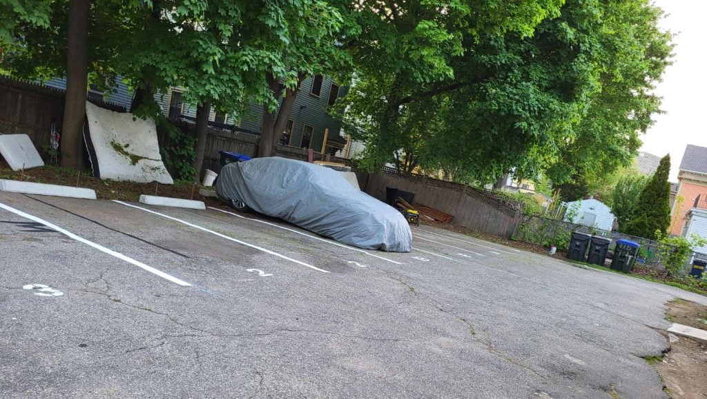 re-stiped parking lot stalls