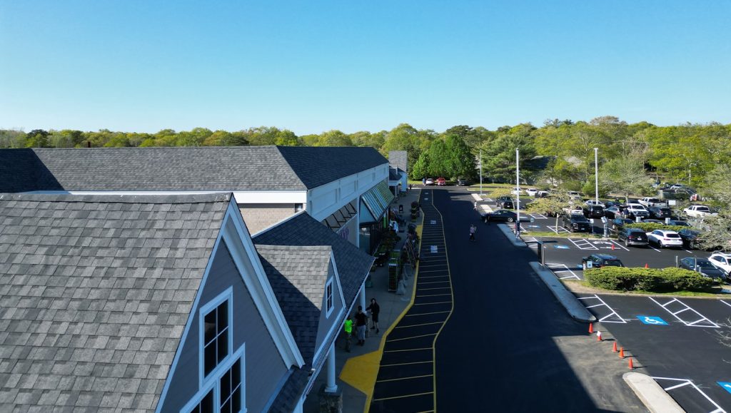 freshly painted lines for Chamberlain Contractors parking lot