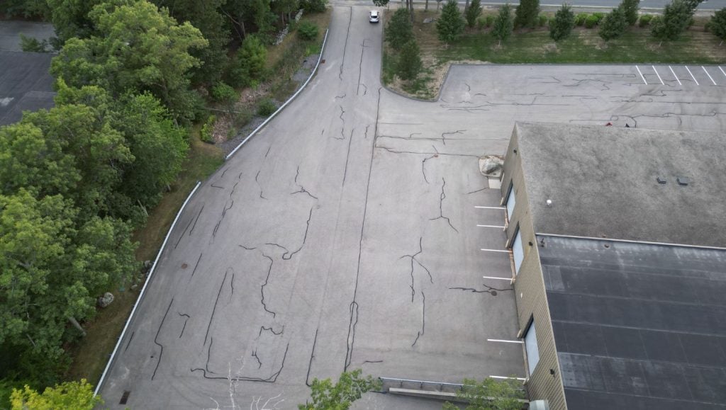 crack sealing for Yarde Metals parking lot