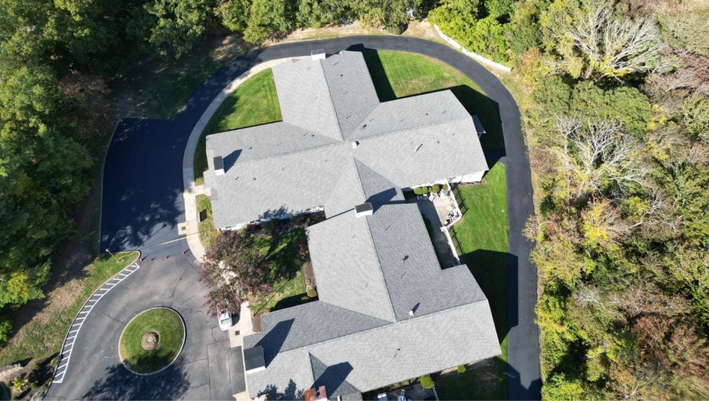 aerial view of Brookdale South Bay parking lot