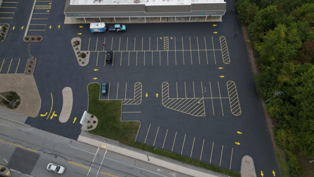 Line Striping Project for Child & Family Services in New Bedford, MA