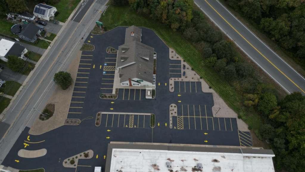 Line Striping Project for St. Anne's Credit Union in New Bedford, MA