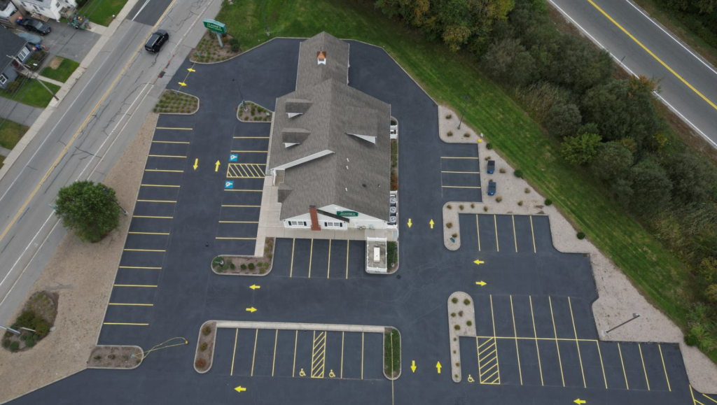 Line Striping for St. Anne's Credit Union in New Bedford, MA