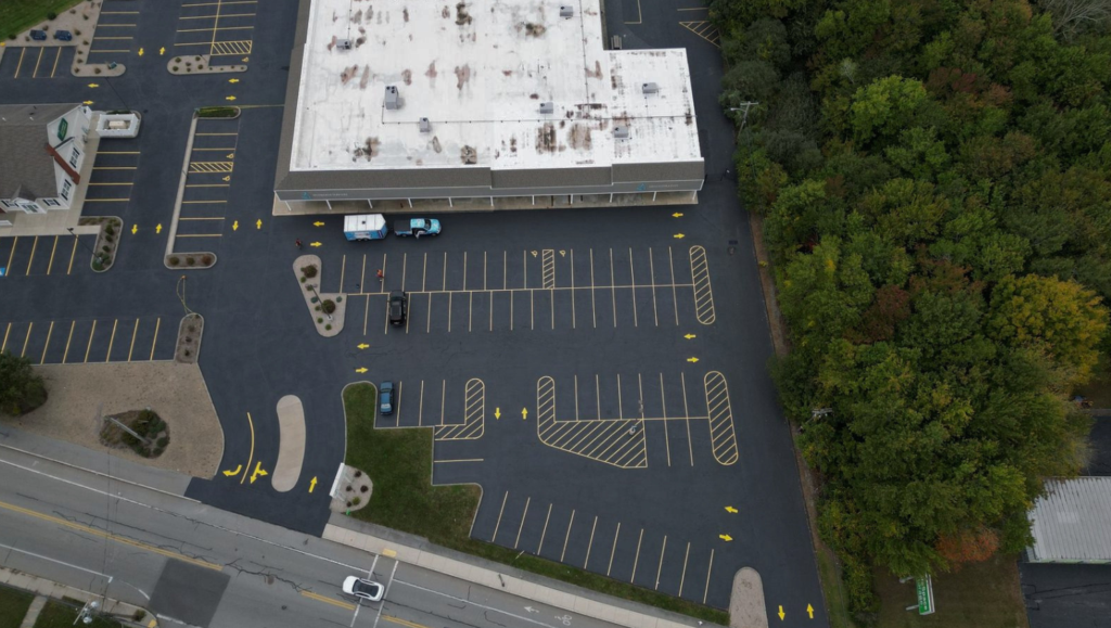 Line Striping Work for Child & Family Services in New Bedford, MA