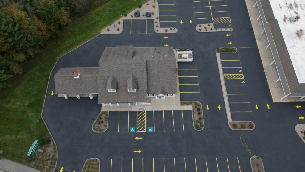 Line Striping Work for St. Anne's Credit Union in New Bedford, MA