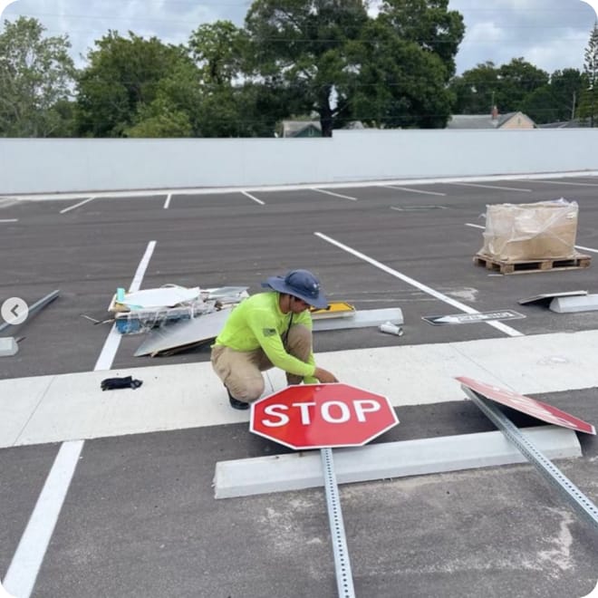 stop sign installation