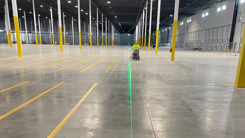 graco laser line striping machines in action