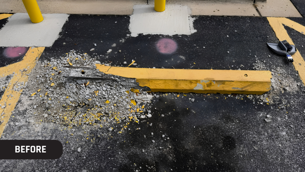Before Pavement Maintenance for Waffle House in Fuquay-Varina, NC