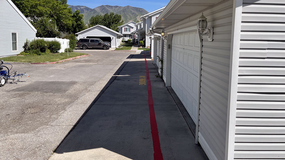 Millpond Condos Fire Lane Striping Project in Stansbury Park, UT image