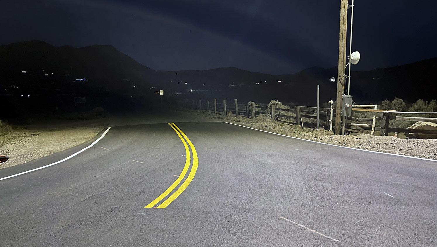 newly striped road in Herriman, Utah