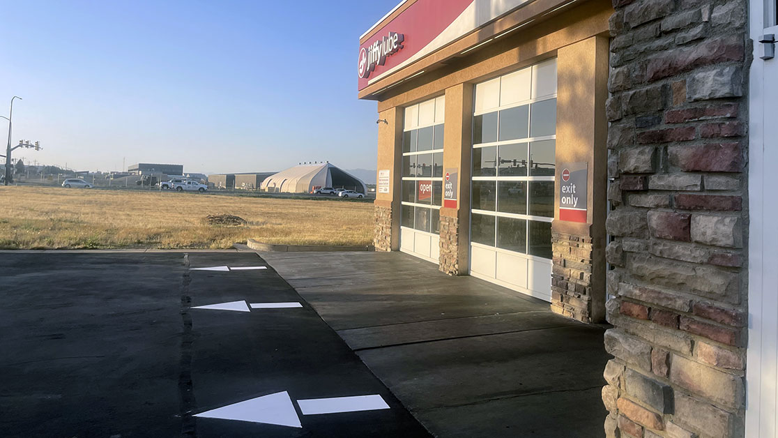 Jiffy Lube Parking Lot Striping GFORCE Salt Lake City