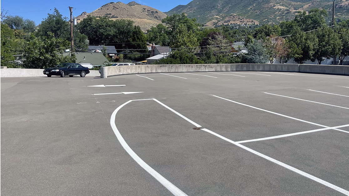 Woodbury Corporation and DD Reconstruction Parking Lot Striping image