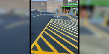 Image of ADA Striping for a Walmart in Greensboro