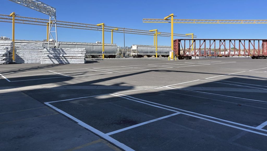 new line stripe markings for Azek Technologies