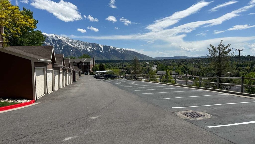fire lane markings and new parking stalls