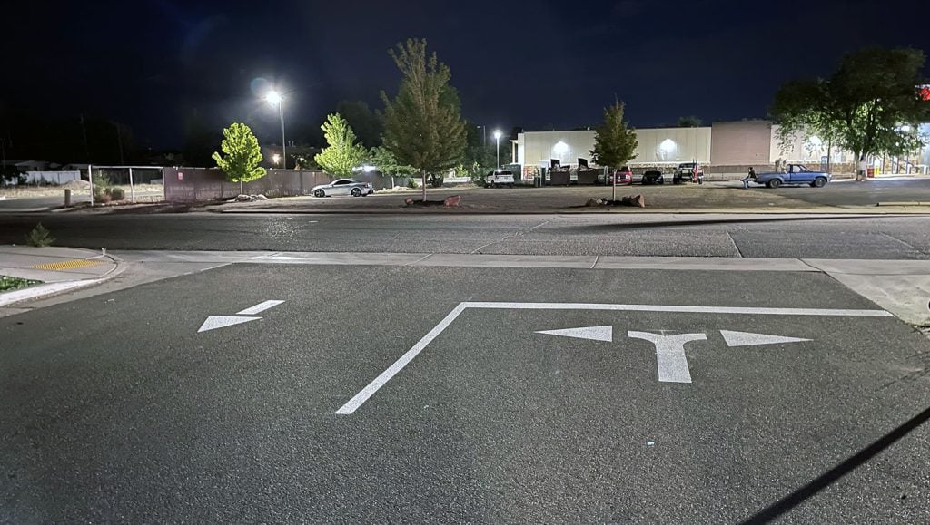 New ADA compliant stalls striped at a CVS in Roy, UT