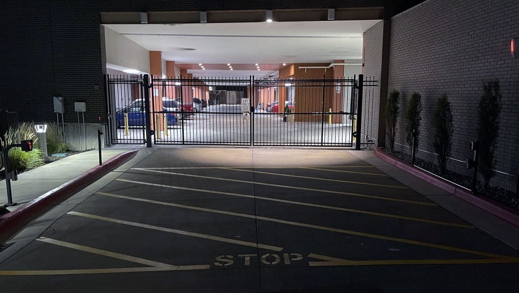 newly striped parking lot at The Ridge Senior Living Center in Salt Lake City, UT