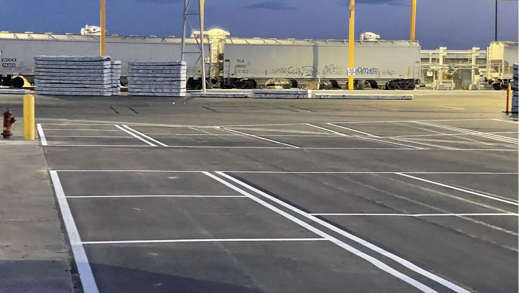 freshly painted storage areas