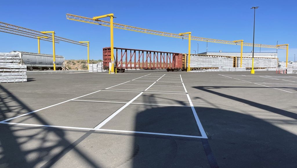 out of place line markings blacked out