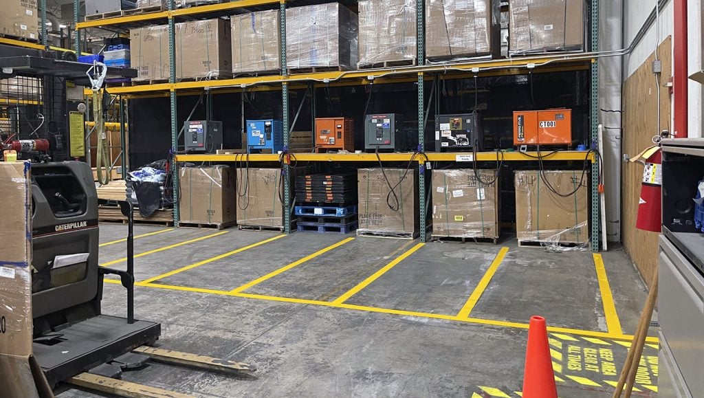 new warehouse markings