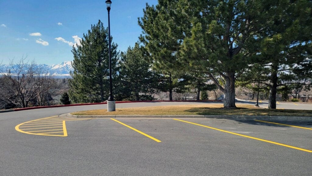 new parking lot stalls