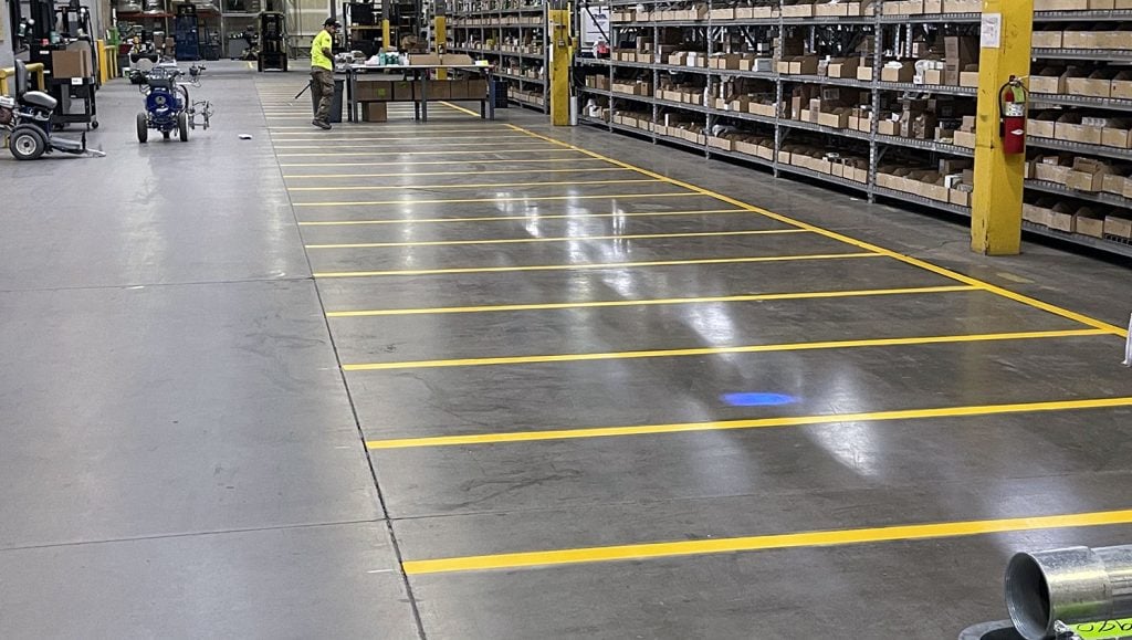 warehouse line removal in process