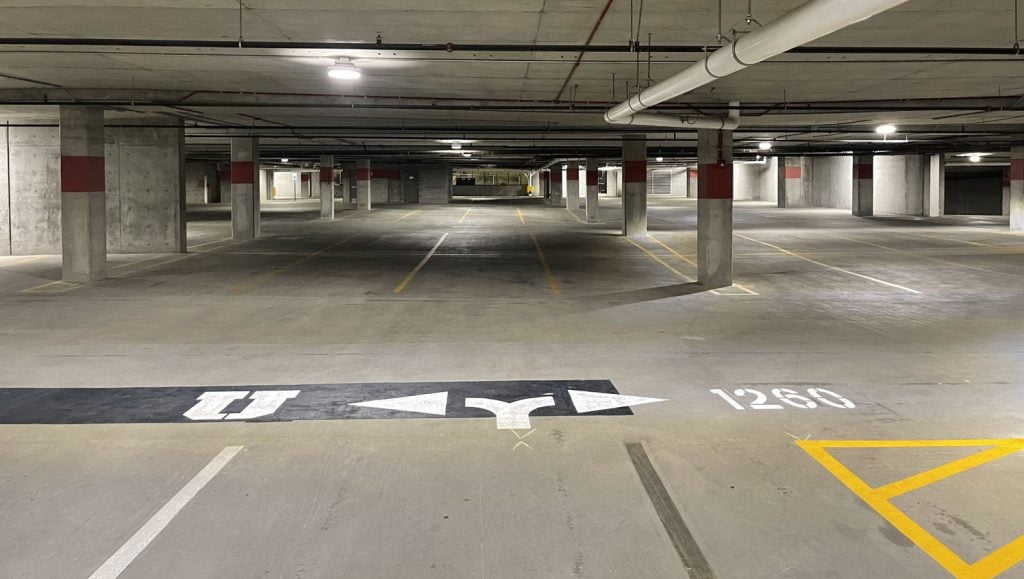 newly striped directional arrows